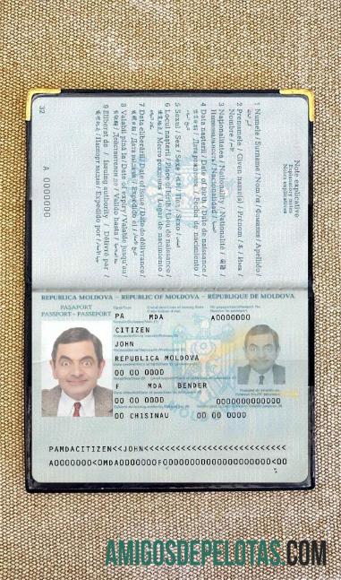 Visual fotográfico do Passe da Moldávia exemplo real